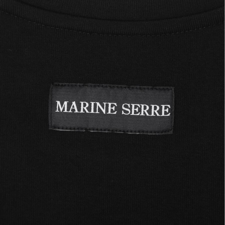マリーン セル MARINE SERRE クルーネックTシャツ MOON LOGO JERSEY BABY FIT T-SHIRT レディース wtt012a-cjer0008-bk99の画像