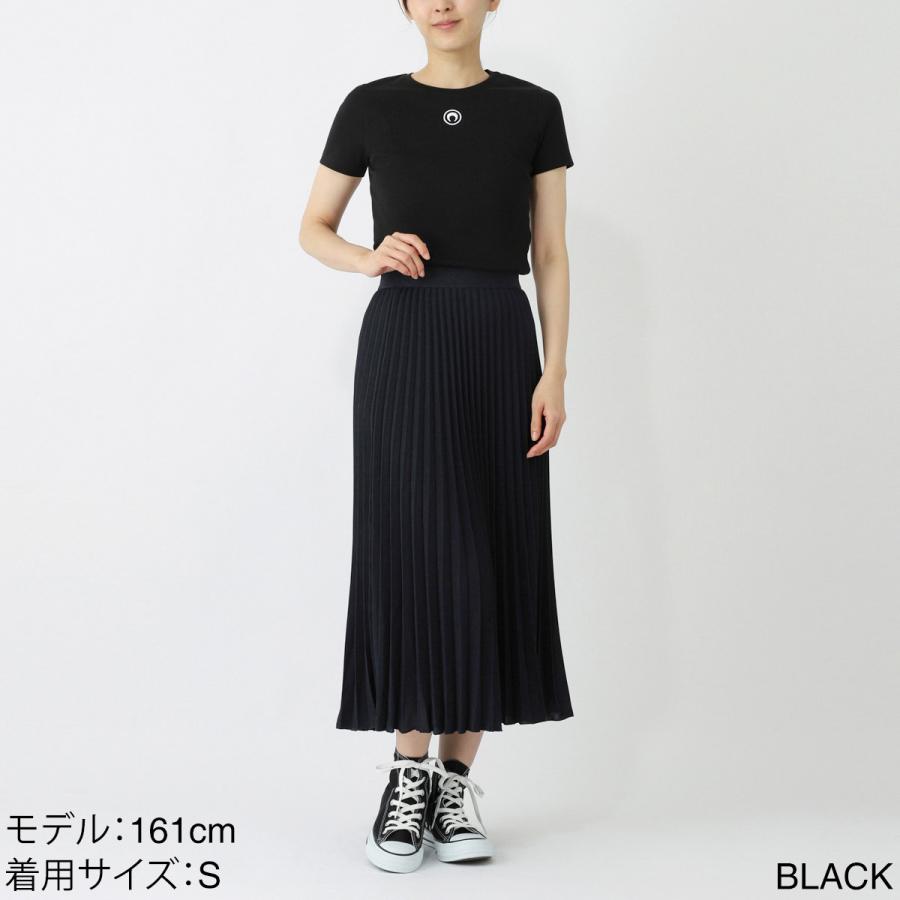 マリーン セル MARINE SERRE クルーネックTシャツ MOON LOGO JERSEY BABY FIT T-SHIRT レディース wtt012a-cjer0008-bk99の画像