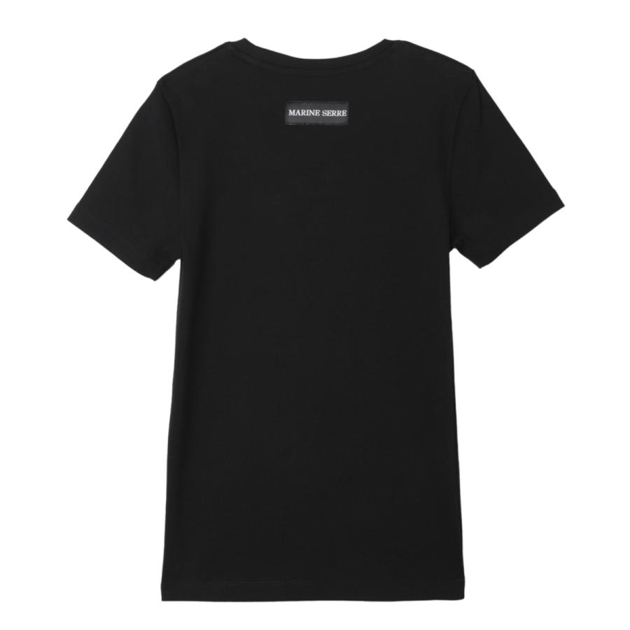マリーン セル MARINE SERRE クルーネックTシャツ MOON LOGO JERSEY BABY FIT T-SHIRT レディース wtt012a-cjer0008-bk99の画像