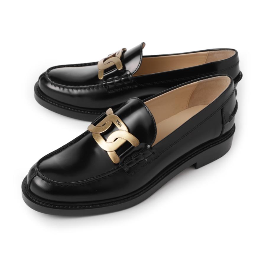 在庫限定 トッズ TODS ローファー KATE LEATHER LOAFERS ブラック レディース xxw59c0en90shab999-black