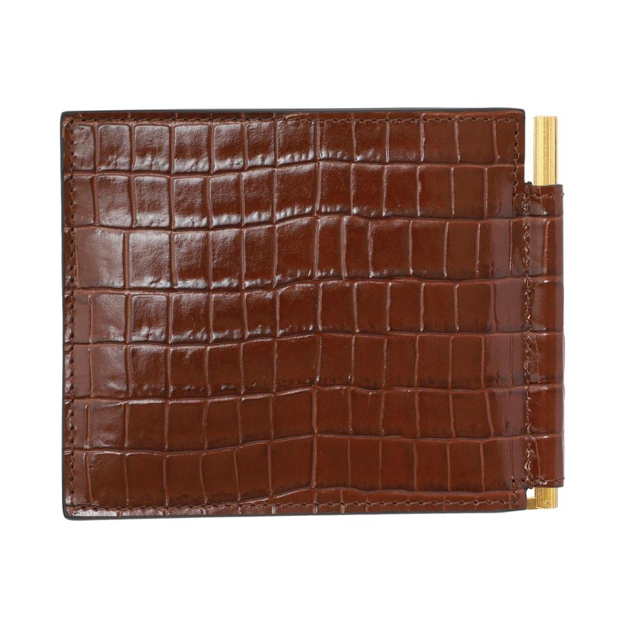 TOM FORD トムフォード マネークリップ 2つ折り財布 ブラウン