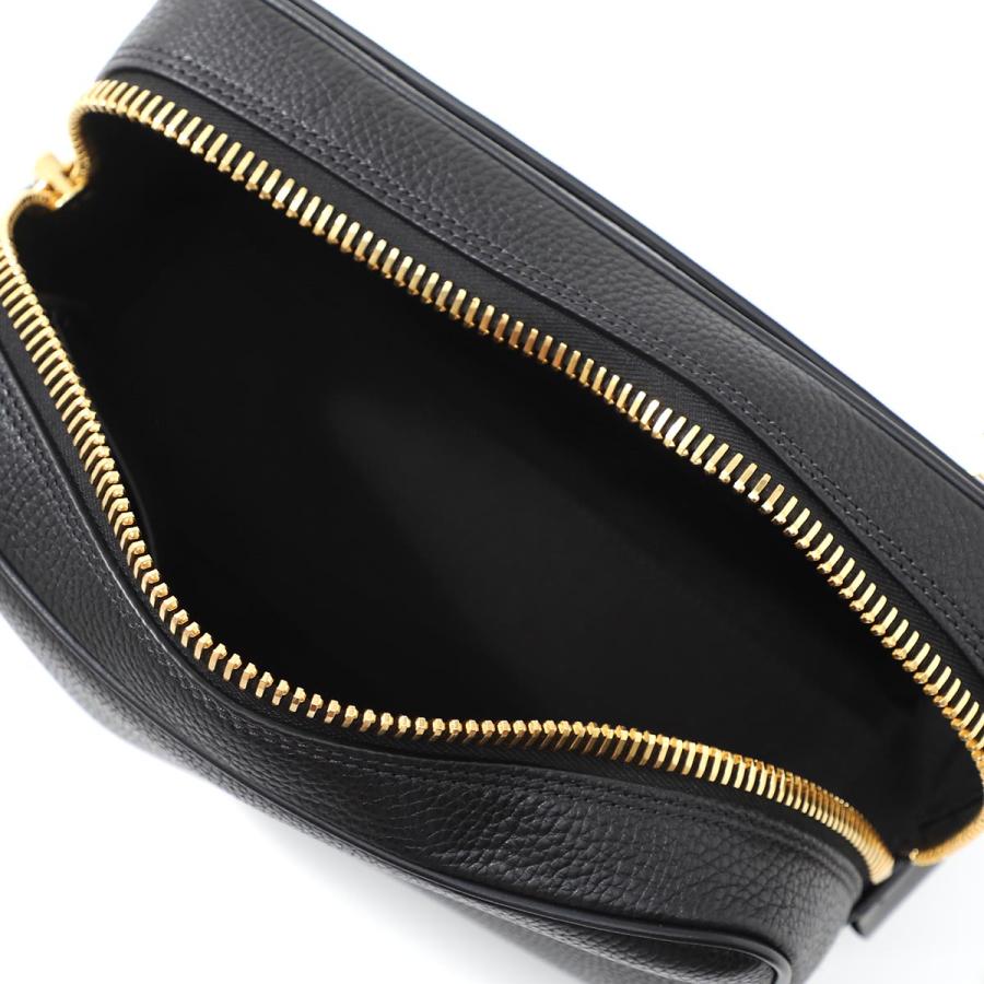 完売品】TOMFORDトムフォード レザーバッグ ポーチ ブラック×ゴールド ...
