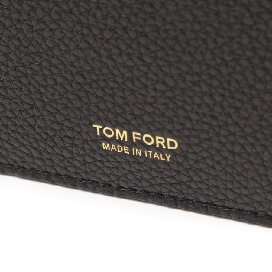 トムフォード TOM FORD 2つ折り財布 小銭入れ付き コンパクトウォレット ブラック メンズ y0278-lcl158g-black｜mb-y｜07