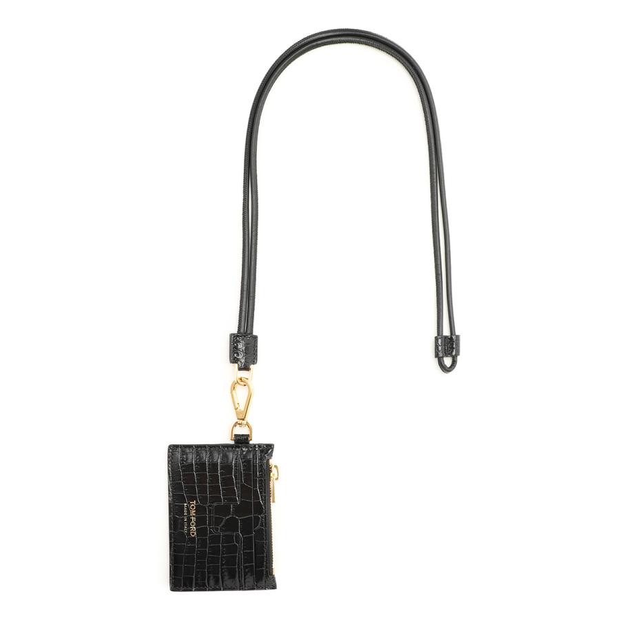 TOM FORD トムフォード カードケース ストラップ付き ブラック TOM FORD トムフォード カードケース ストラップ付き ブラック