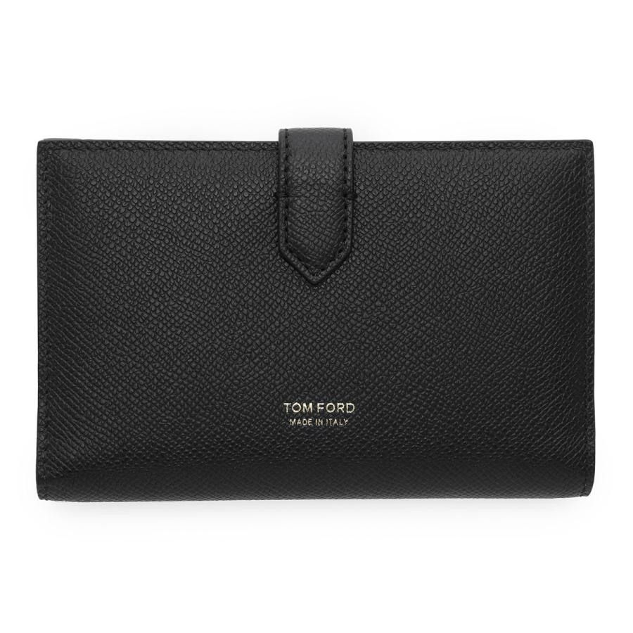 TOM FORD トムフォード 2つ折り財布 小銭入れ付き ブラック TOM FORD トムフォード 2つ折り財布 小銭入れ付き ブラック