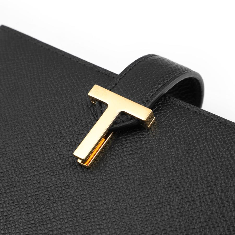TOM FORD トムフォード 2つ折り財布 小銭入れ付き ブラック TOM FORD トムフォード 2つ折り財布 小銭入れ付き ブラック
