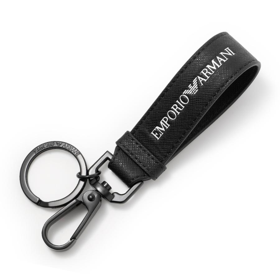 EMPORIO ARMANI エンポリオアルマーニ キーリング ブラック メンズ