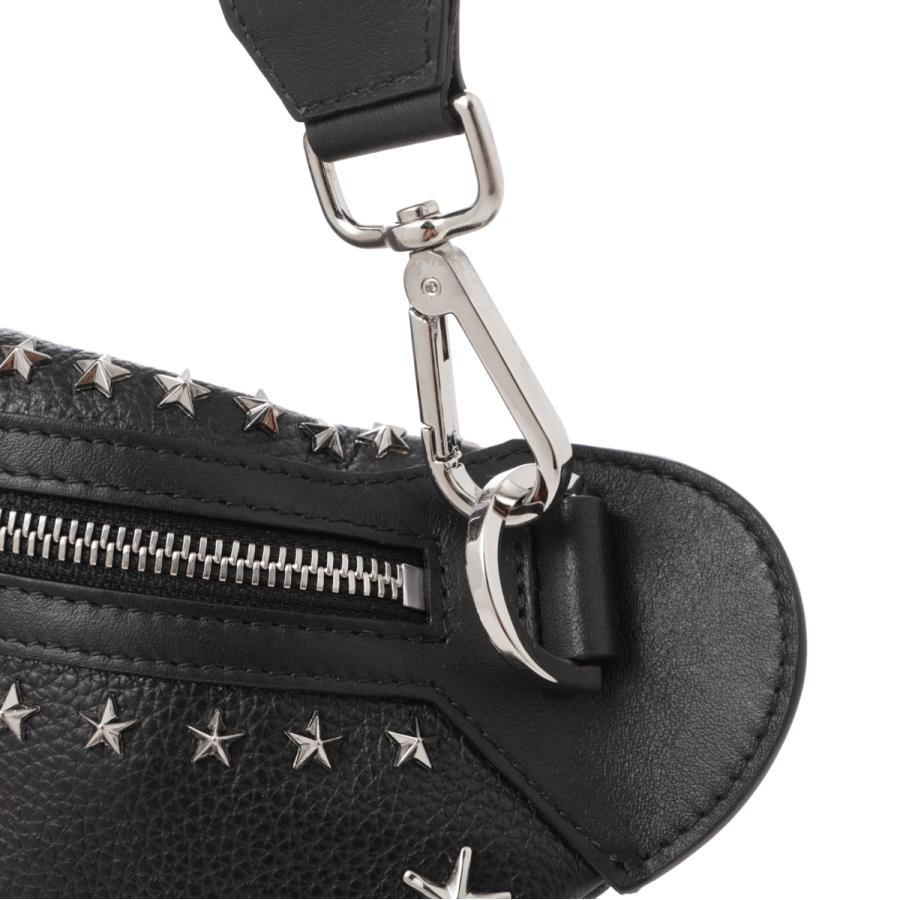 JIMMY CHOO ジミーチュウ ボディバッグ ショルダー ロゴ ブラック Kimi-N | ブラックレザー・クロスボディバッグ | 新作コレクション