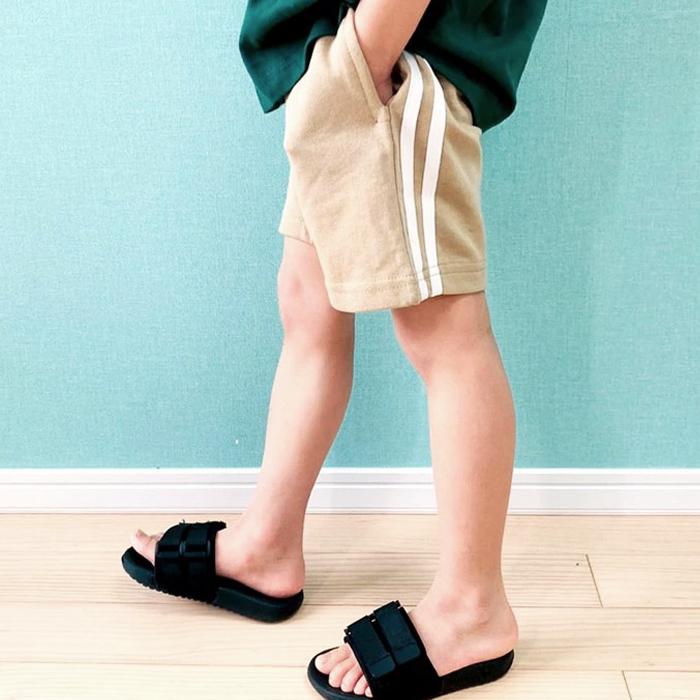 キッズ ハーフパンツ 2本ライン 子供服 サイドライン アウトレット品 半ズボン 短パン ショーツ 男の子 Shisky 女の子 運動着 スポーツ こども服 シスキー