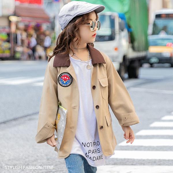 子供服 キッズ ジャケット ワッペン付き ミリタリージャケット 女の子 フライトジャケット モッズコート アウター 羽織 ガールズ ジュニア Dc 474 Mb2 通販 Yahoo ショッピング