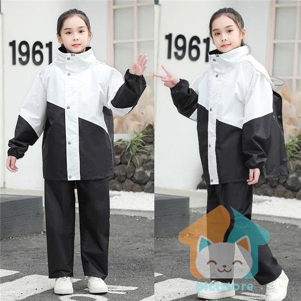 レインコート キッズ 子供 レインウェア 上下セット 2点セット 雨具