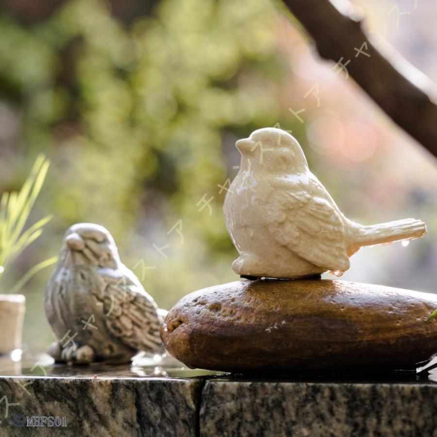 ガーデンオブジェ セラミック 鳥 オブジェ 可愛い 小鳥 本物そっくり
