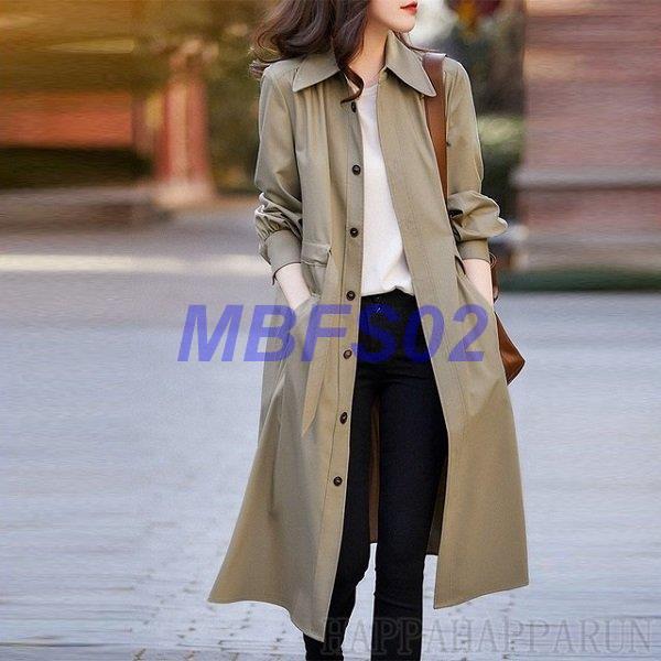 トレンチコート スプリングコート 春 ショートコート 無地 長袖