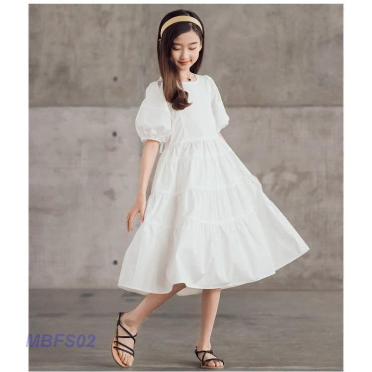 ロング丈ワンピース 女の子 夏 半袖 可愛い カジュアル 演奏会 発表会  