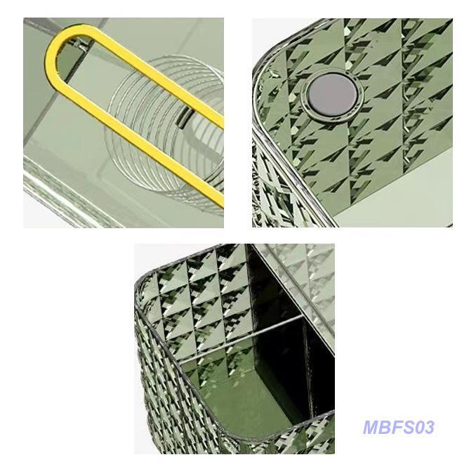 ティッシュケース ティッシュボックス ティッシュカバー 小物入れ 卓上収納 滑り止め クリア 透明 高級感｜mbfs03｜14