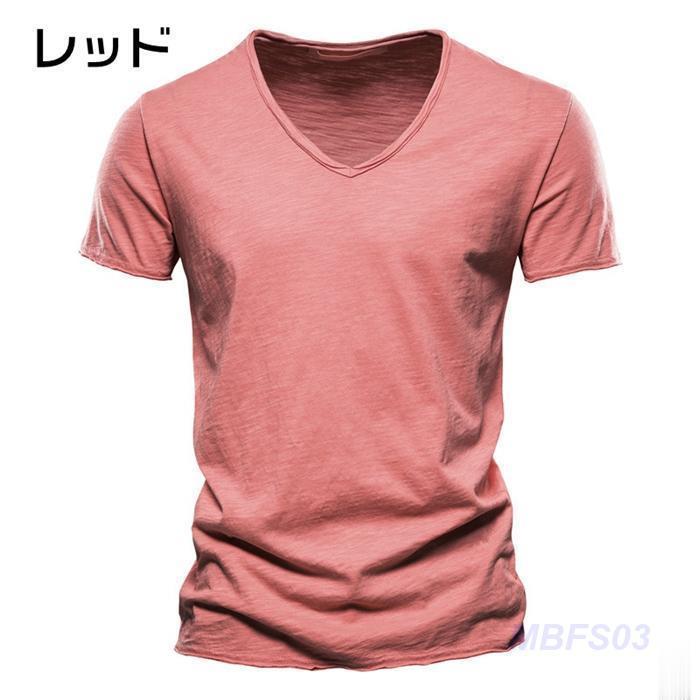 Tシャツ メンズ Vネック クルーネック 半袖Tシャツ ストレッチ 無地 トップス カットソー 吸汗速乾 UVカット おしゃれ 父の日｜mbfs03｜04