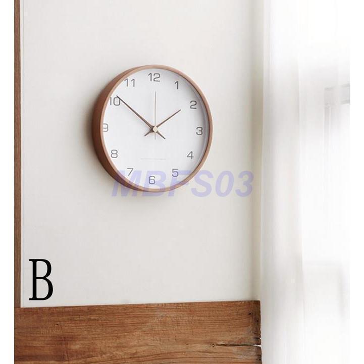 壁掛け時計 北欧 シンプル 木製 ウォールクロック 静音 モダン 壁掛
