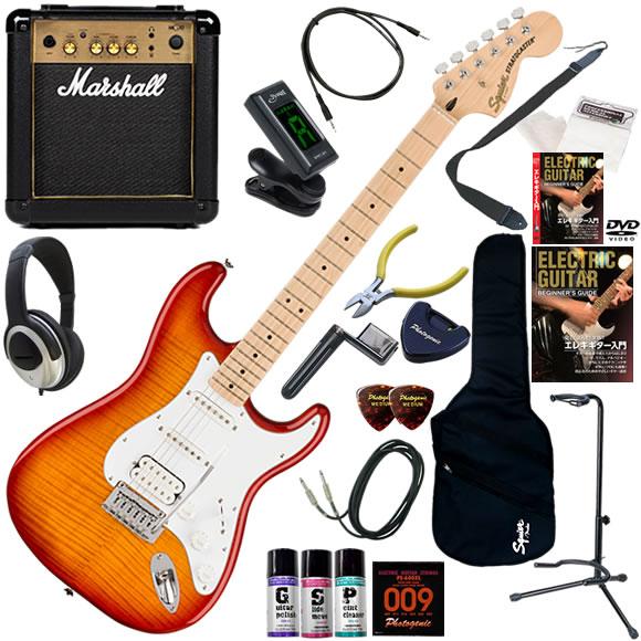 Squier by Fender スクワイヤー ストラト オマケ多数ケース付き Squier ストラト アンプ ケース オマケ多数 初心者最適 黒