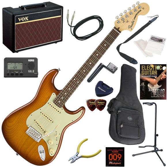 エレキギター 初心者 入門セット Fender フェンダー American Performer Stratocaster/HB 人気のVOX Pathfinder10が入った本格14点セット