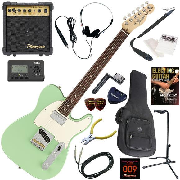 エレキギター 初心者 入門セット Fender フェンダー American Performer Telecaster Hum/SSFG 10wアンプが入ったスタンダード15点セット