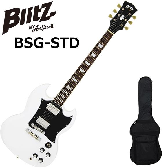 Blitz ホワイト ブリッツ エレキギター SG BSG-STD WH Amazon | Blitz ブリッツ エレキギター SGタイプ ホワイト ソフト