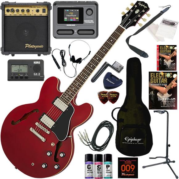 Epiphone（エピフォン） ES-335/CH エレキギター 初心者セット マルチ