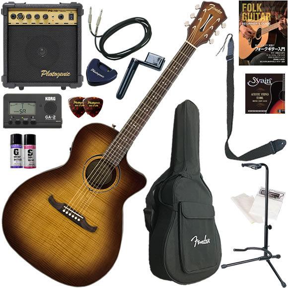 Fender（フェンダー） FA-345CE Auditorium/3TB エレアコ 初心者セット
