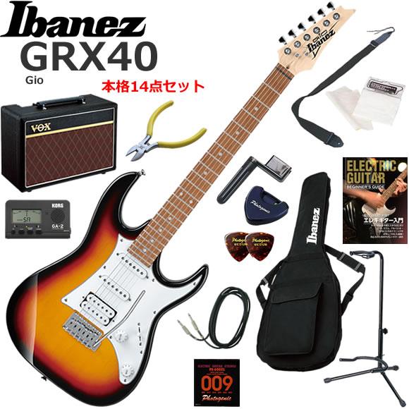 Ibanez（アイバニーズ） GRX40/TFB エレキギター 初心者セット 人気の 