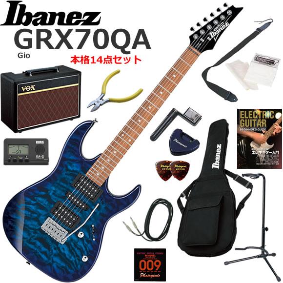 楽器、器材 Ibanez アイバニーズ GRX70QA/TBB エレキギター 初心者