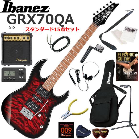 Ibanez（アイバニーズ） GRX70QA/TRB エレキギター 初心者セット 10w 