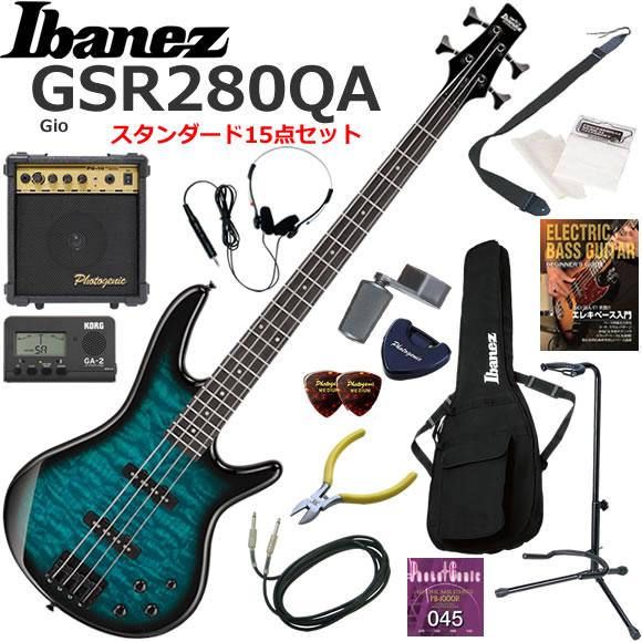 Ibanez（アイバニーズ） GSR280QA/TMS エレキベース 初心者セット 10w