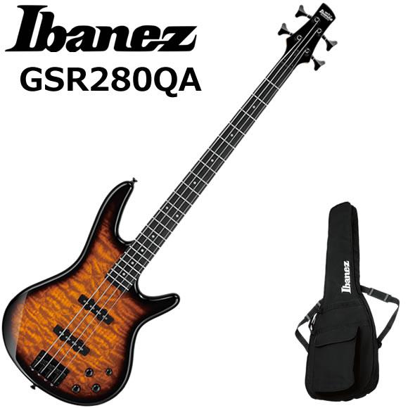 Ibanez アイバニーズ GSR280QA ブラック エレキベース 楽器 Ibanez（アイバニーズ） GSR280QA/TYS エレキベース : 伊藤楽器船橋店