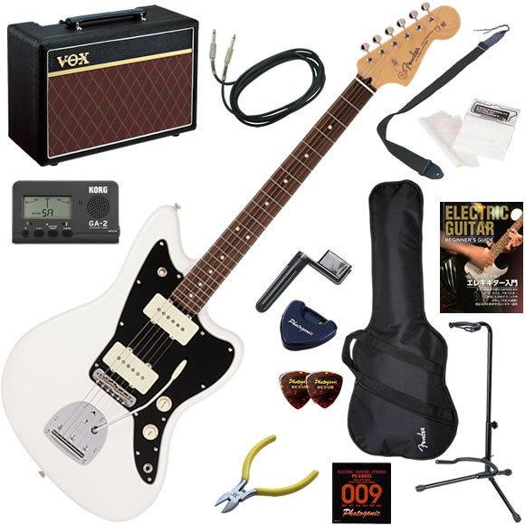 エレキギター 初心者 入門セット Fender フェンダー Made in Japan Hybrid II Jazzmaster/AWT/R 人気のVOX Pathfinder10が入った本格14点セット