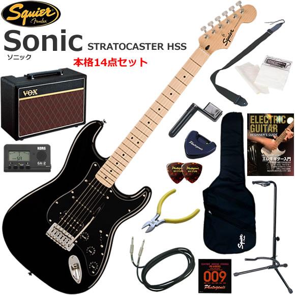 Squier スクワイヤー Squier Sonic Stratocaster HSS/BLK エレキギター