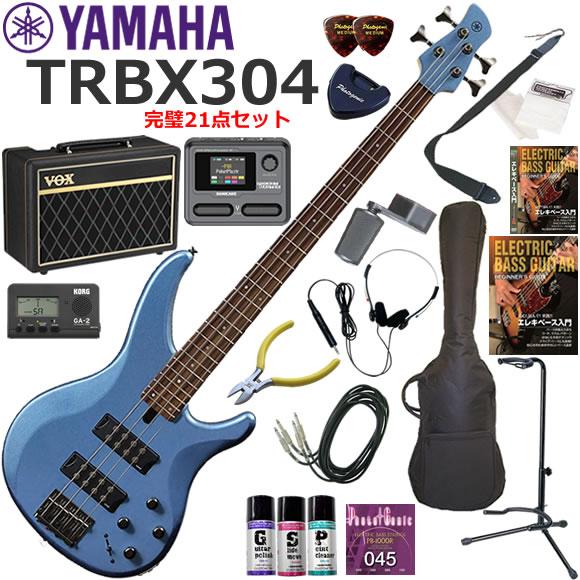 YAMAHA TRBX304 エレキベース 付属品多数付き YAMAHA（ヤマハ） ベース TRBX304 BK 入門8点セット エレキベース