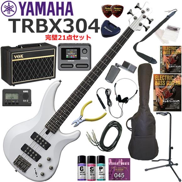 YAMAHA（ヤマハ） TRBX304/WH エレキベース 初心者セット VOX
