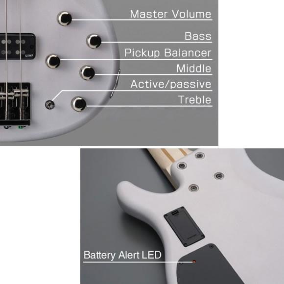 音出し確認済】YAMAHA TRBX504 ホワイト エレキベース