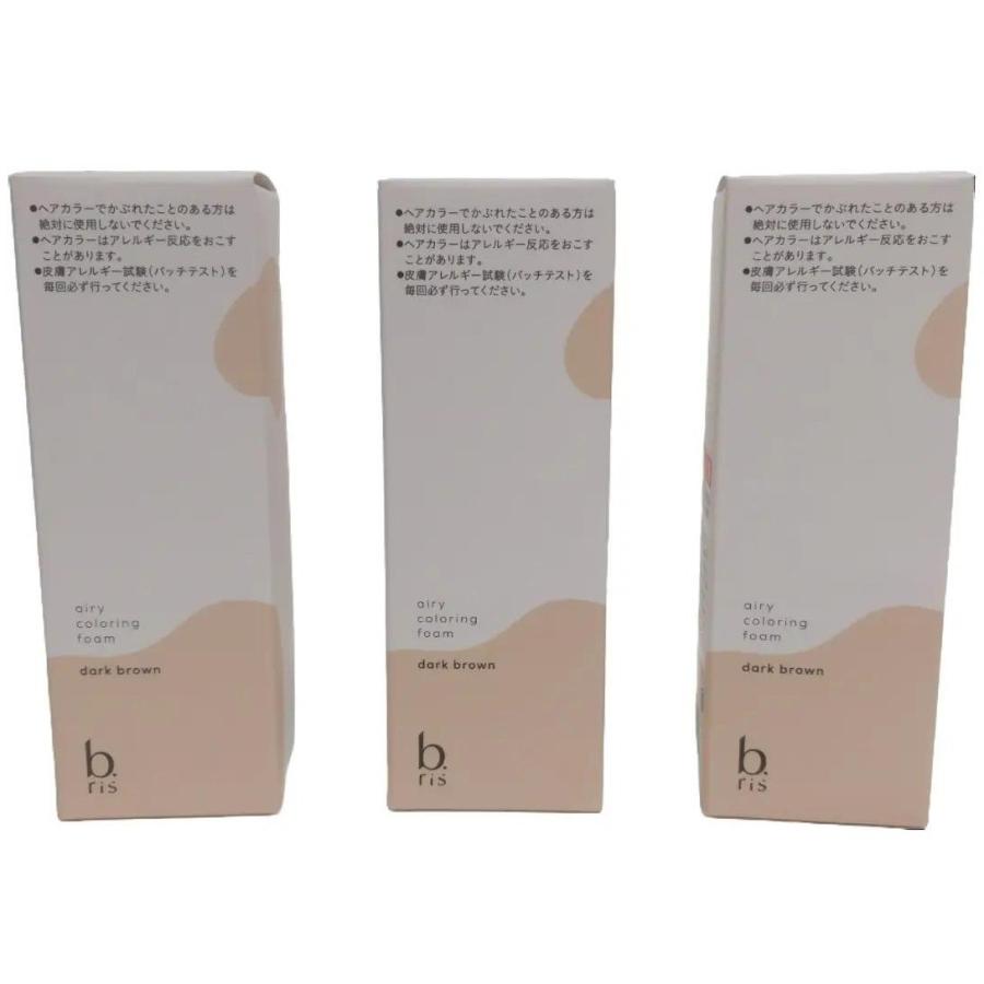 ビーリスエアリーカラーリングフォーム3個 b.ris エアリーカラーリングフォーム ブラック 3本セット 3個