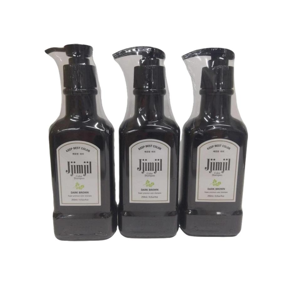 ジムジムカラーシャンプー　 ダークブラウン 六本入りです。 C575 ☆Jjimjil（ジムジル）カラーシャンプー ダークブラウン 白髪染め