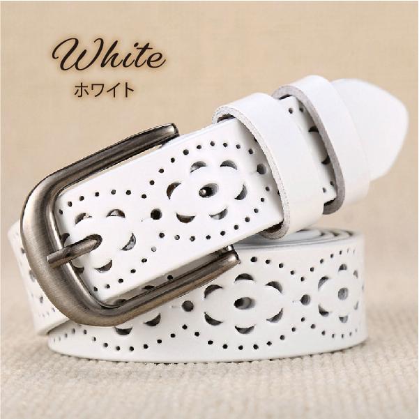 ベルト レディース ジーンズ 本革 太い 太め 革 おしゃれ 人気 レザー  