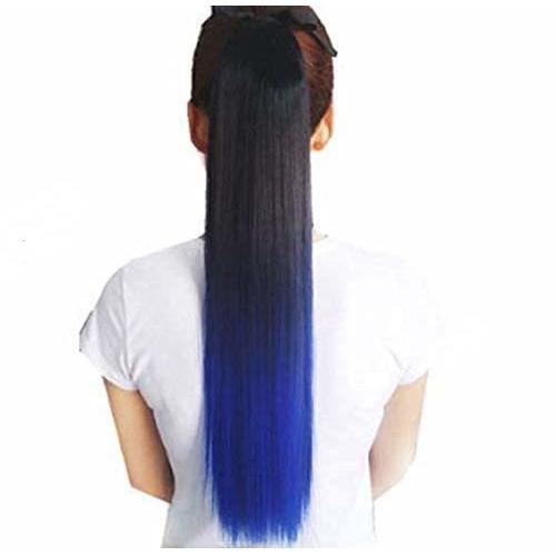 Lesun ポニーテールウィッグ つけ毛 ツートン ロング 取り付け簡単 グラデーションカラーエクステ ストレート エクステンションヘアカラー 絶妙なデザイン