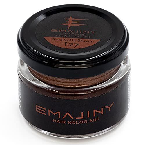 宅送 メンズヘアケア Emajiny Terra Cotta Brown T27 ブラウンヘアカラーワックス 茶 36g 日本製 無香料 Www Threeriversofs Com