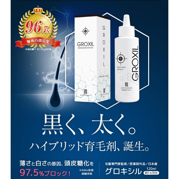 薄毛 白髪 対策 薬用 育毛剤 GROXIL ヘアトニック サプリ 医薬部外品 