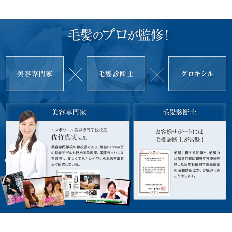 薄毛 白髪 対策 薬用 育毛剤 GROXIL ヘアトニック サプリ 医薬部外品 男女兼用 発毛剤 養毛剤 男性 用 女性用 抜け毛 予防 男性 女 性 50代 60代 グロキシル｜mc-cosmetic｜05