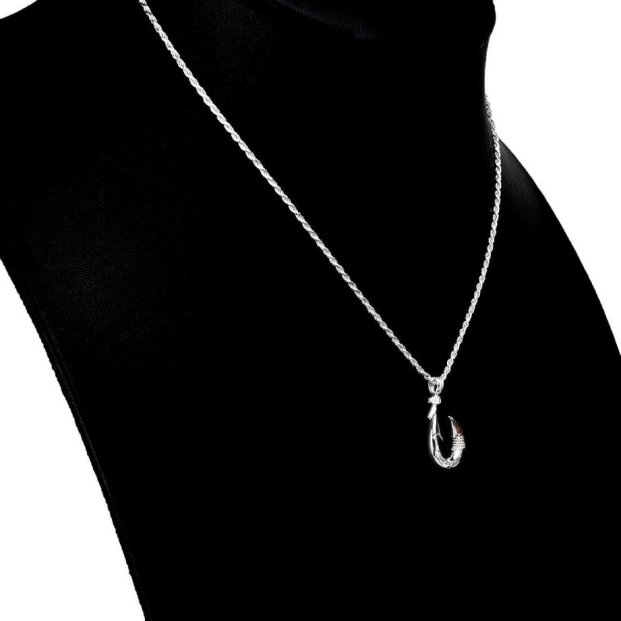 人気ブランド レイラニ ハワイアンジュエリー フィッシュフック 釣り針 ペンダント ネックレス メンズ コアウッド シルバー 925 ロープチェーン55 Mcマーケットyahoo ショップ 通販 Yahoo ショッピング 激安の Uni Labs Com