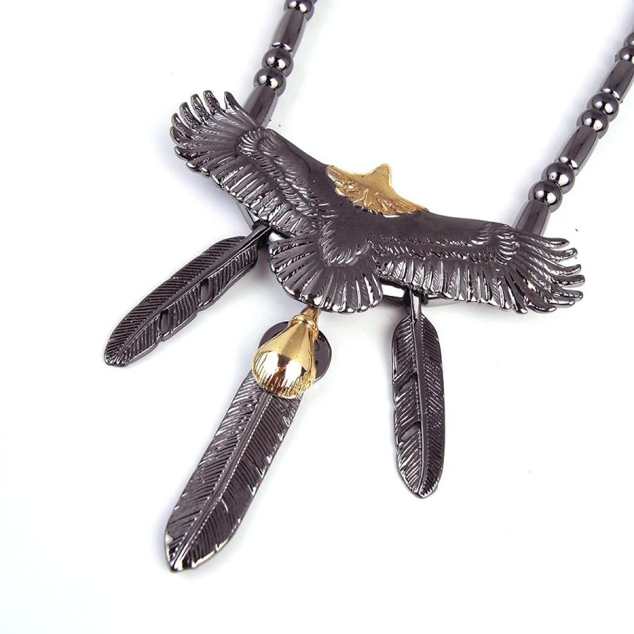即日出荷 人気 メンズ ブランド Sbg 黒 イーグル フェザー 革ひも ビーズ ネックレス 羽根 ペンダントトップ インディアンジュエリー Mcマーケットyahoo ショップ 通販 Yahoo ショッピング 在庫限り Lespakigali Com