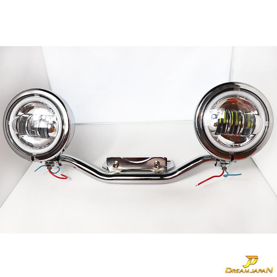 バイク LEDフォグランプ キット 4.5インチ30W/ スイッチ付属