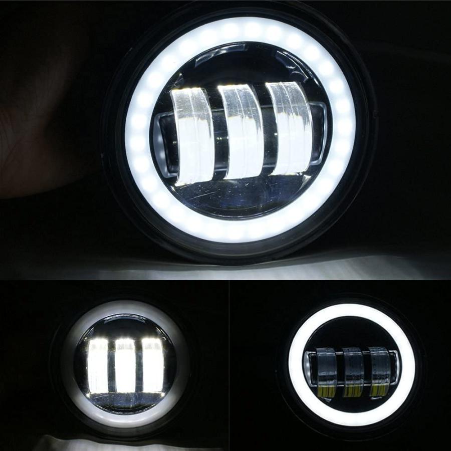 LED フォグランプ LEDフォグ 汎用 ハーレー風 補助ライト 4.5インチ DC