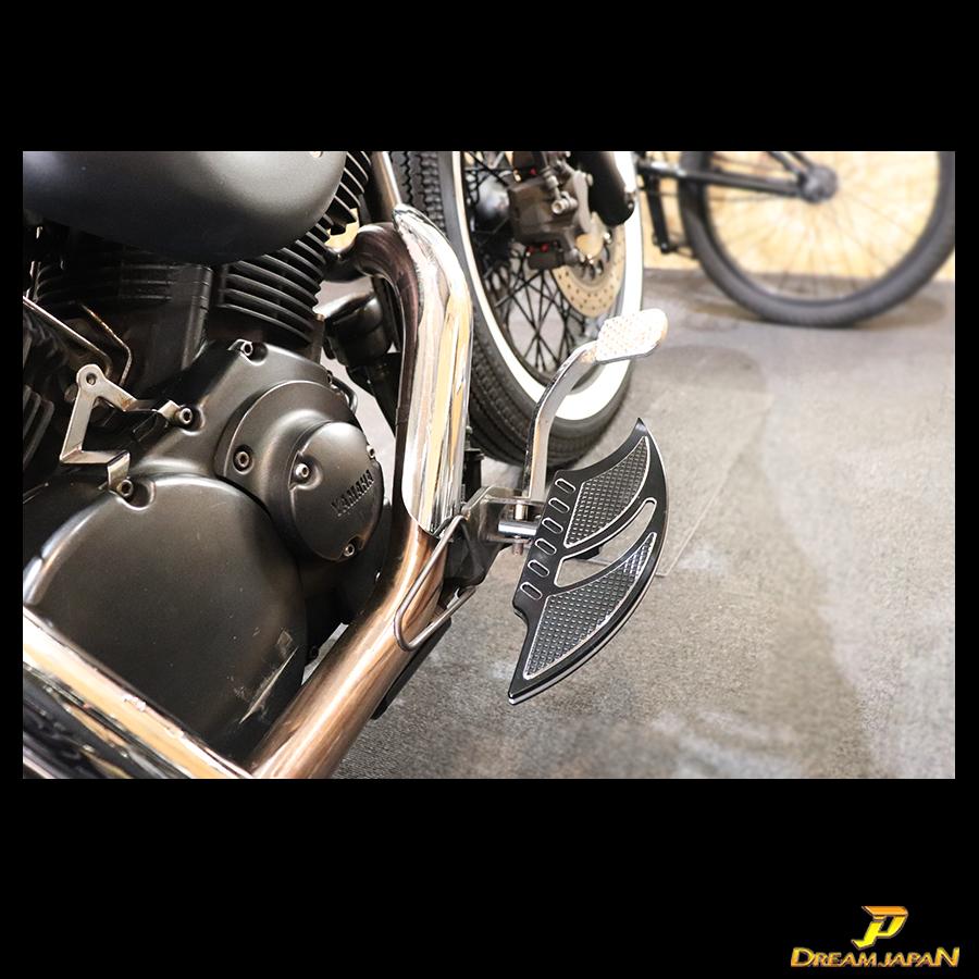 バイク ステップボード フットボード ペグ 全長250mm 【 シルバー 
