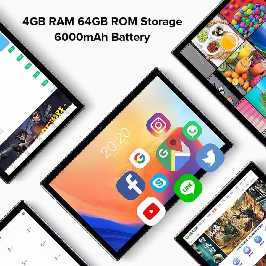 Teclastp20hdタブレット,10.1インチ,Android 10.0,オクタコア,4GB RAM,64GB ROM,1920x1200,FH|mc1-store|06